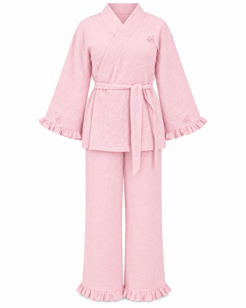 Muslin Noor Set - Pink