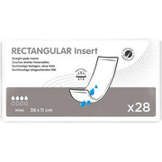 Ontex Pad Mini Rectangular 36cm x 11cm UNISEX 490mL WHITE (PKT x 28)