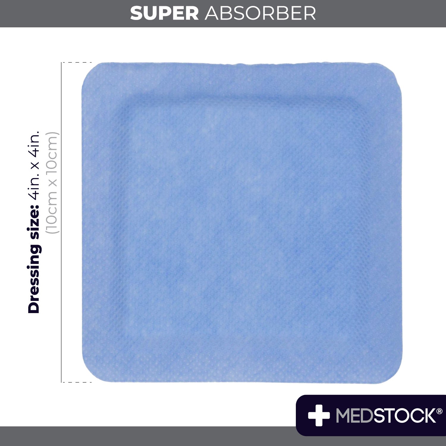 SUPER ABSORBENT DRESSING 10CM X 10CM