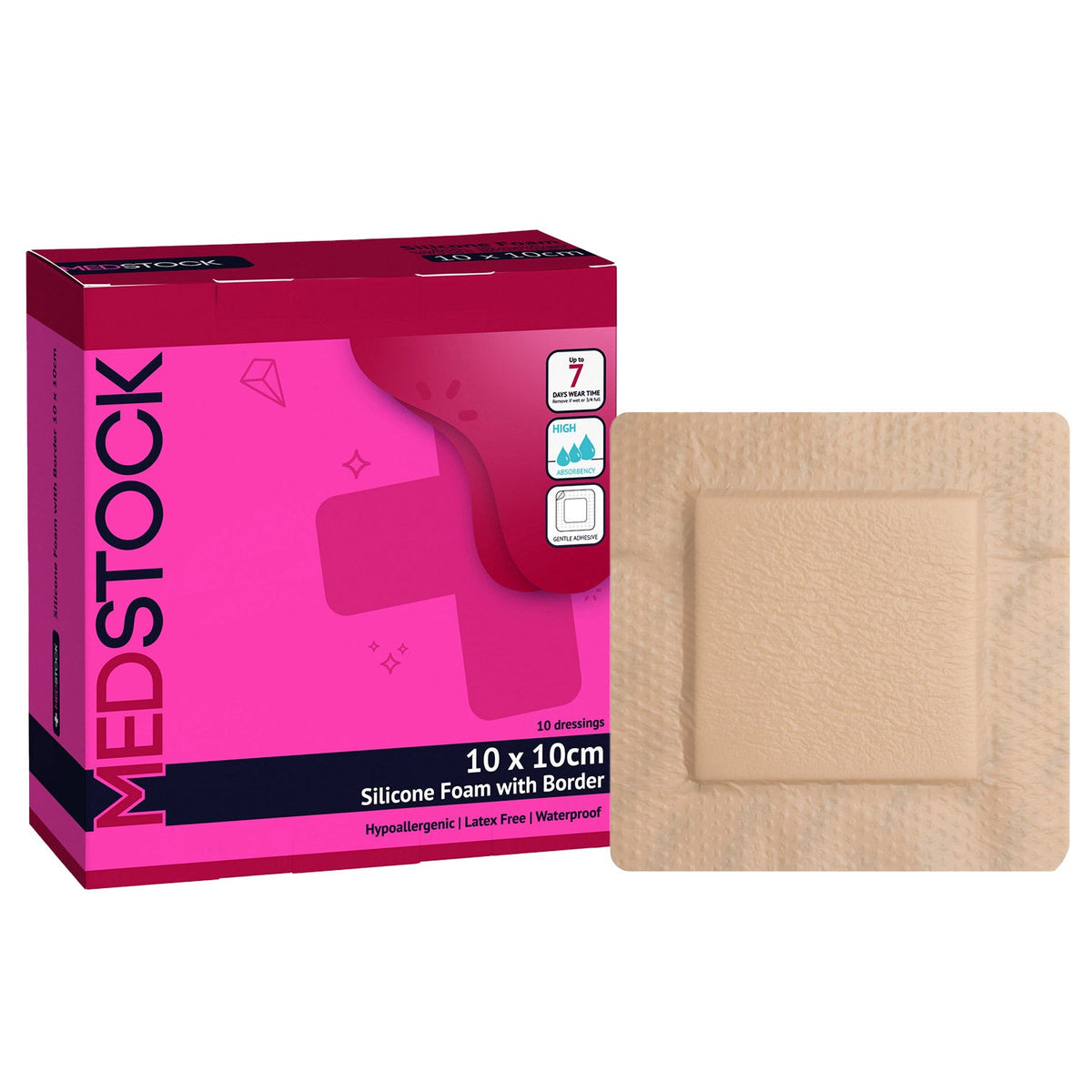 Silicone Foam Dressing With Border
