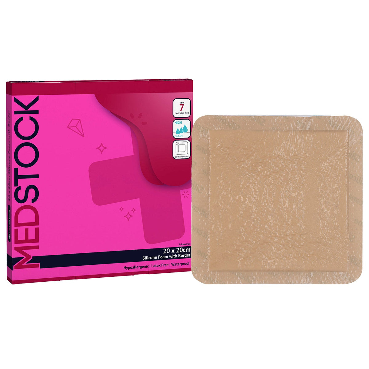 Silicone Foam Dressing With Border