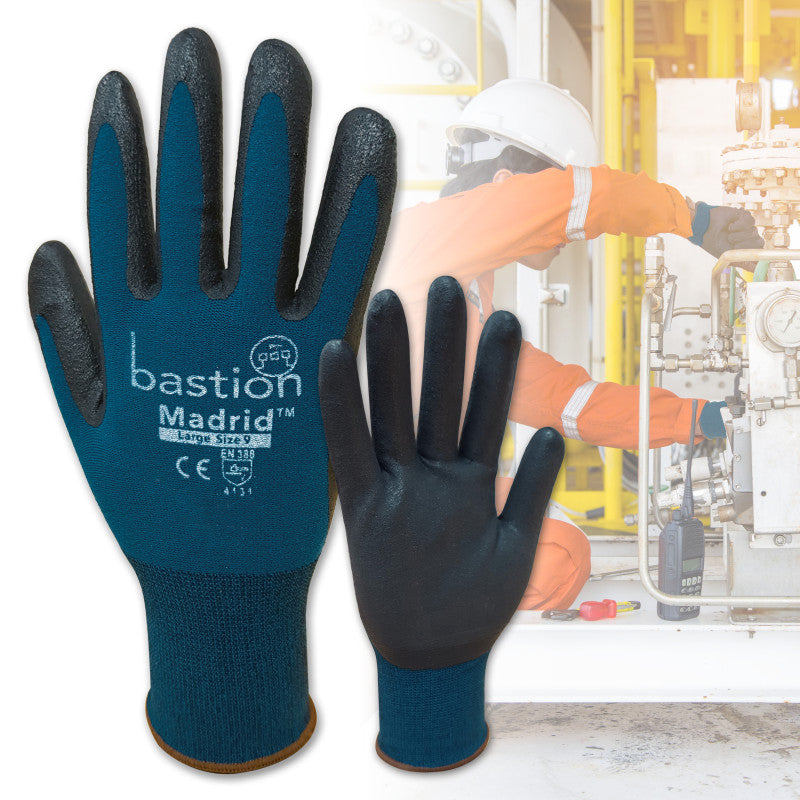 Bastion Madrid Green Nylon/Spandex Gloves