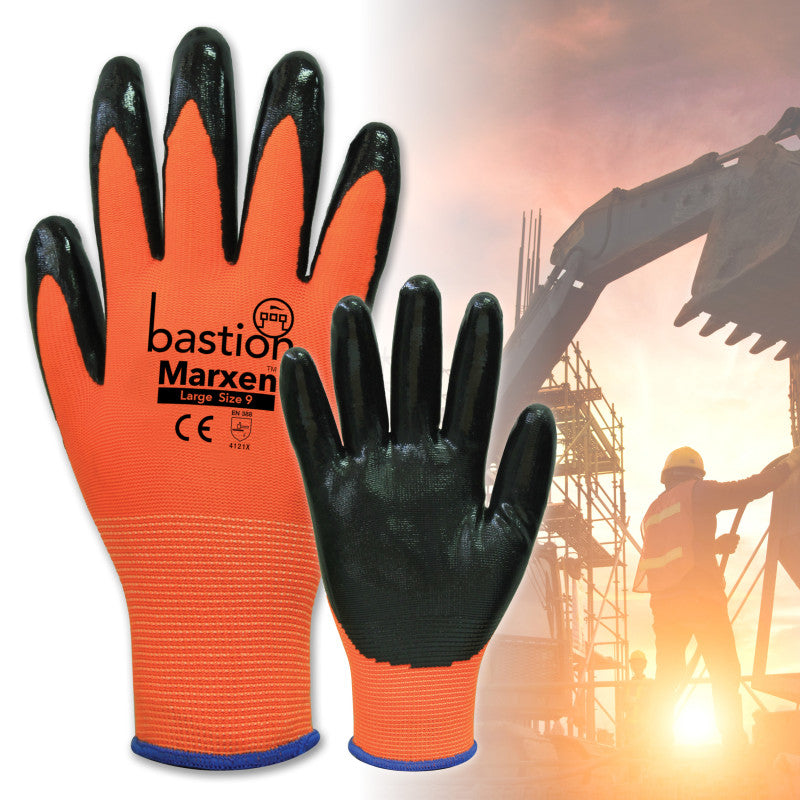 Bastion Marxen High Viz Orange Polyester Gloves
