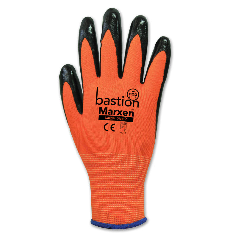 Bastion Marxen High Viz Orange Polyester Gloves