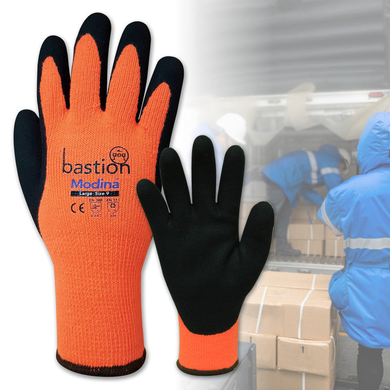 Bastion Modina Cut 3 Orange Acrylic Thermal Gloves