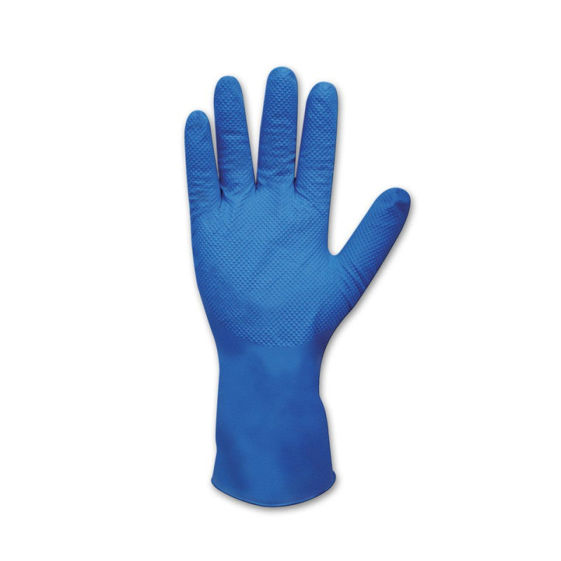Bastion Nitrile Diamond Grip 300mm Long Cuff Powder Free Gloves - Blue