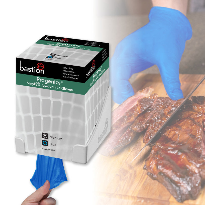 Bastion Progenics Vinyl Powder Free Gloves - Blue