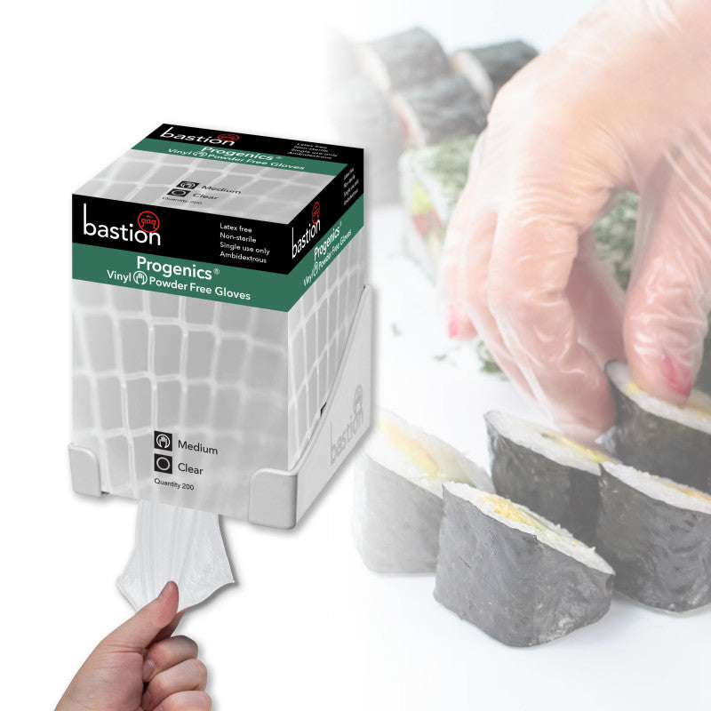 Bastion Progenics Vinyl Powder Free Gloves - Clear