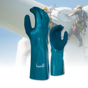 Bastion Ravello 350mm Cut D Nitrile Chemical Resistant Gloves - Green