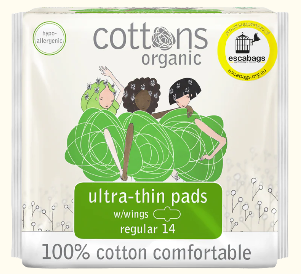 Cottons Organic Ultra Thin Regular Pads with Wings