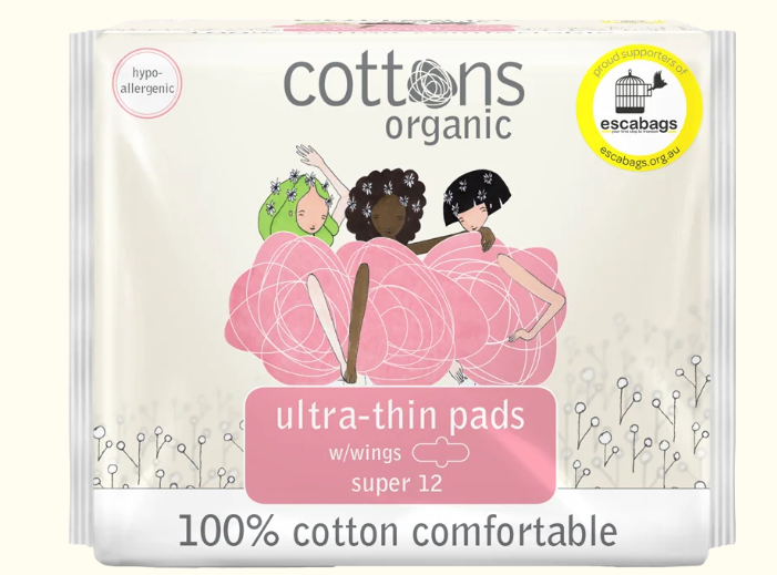 Cottons Ogranic Ultra Thin Super Pads with Wings