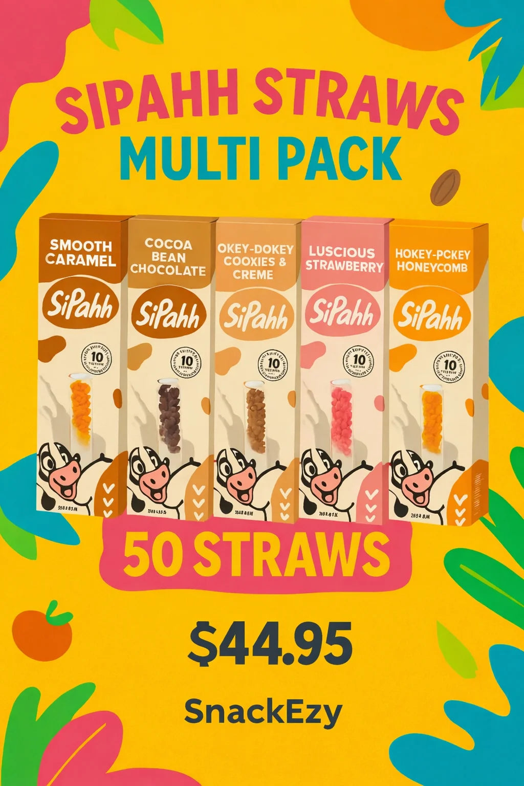 Sipahh Straws - Most Popular Variety x50