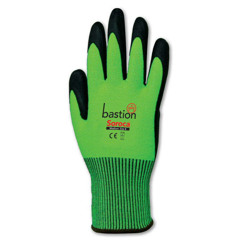 Bastion Soroca Cut 5 High Viz Green HPPE Gloves