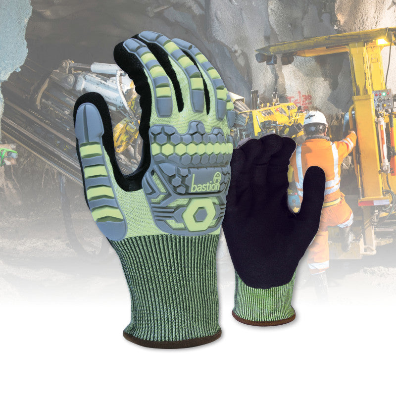 Bastion Tavira Cut F High Visibility Impact Resistance 18G Gloves