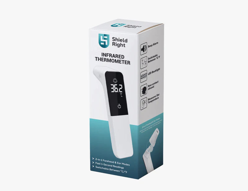 Shield Right Alphamed Infrared Thermometer – Non-Contact Forehead & Ear Reader