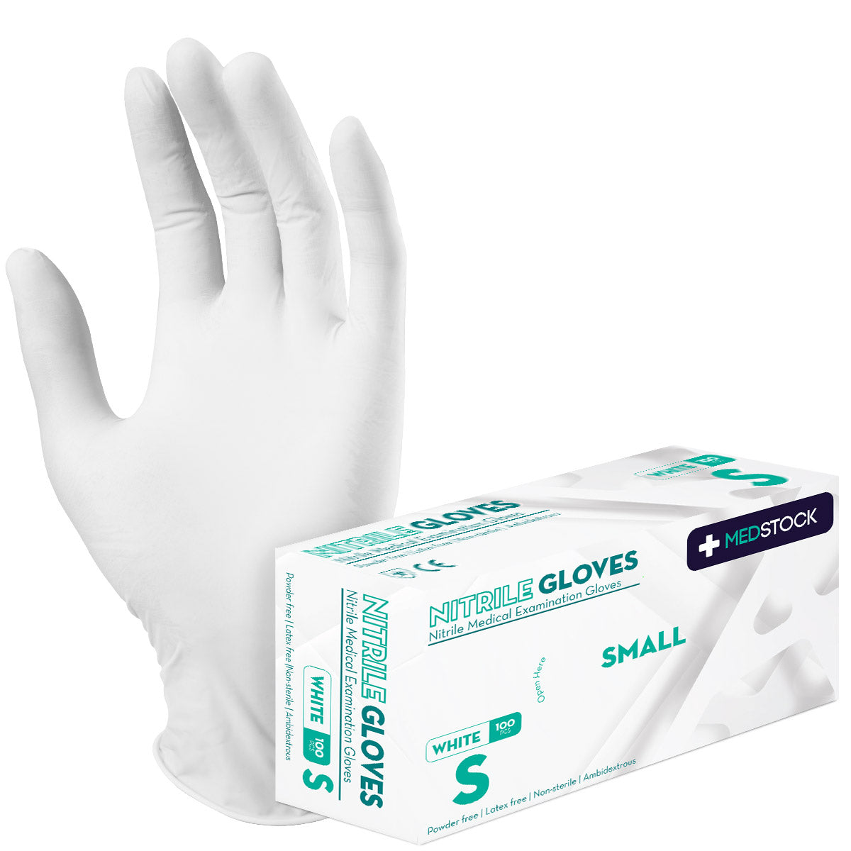 Medstock White - Nitrile Medical Examination Gloves (Chemo Approved)