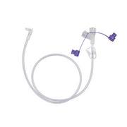 MIC-KEY Extension Set with SECURE-LOK Right-Angle Connector with x2 "Y" Ports and Clamp - All Length