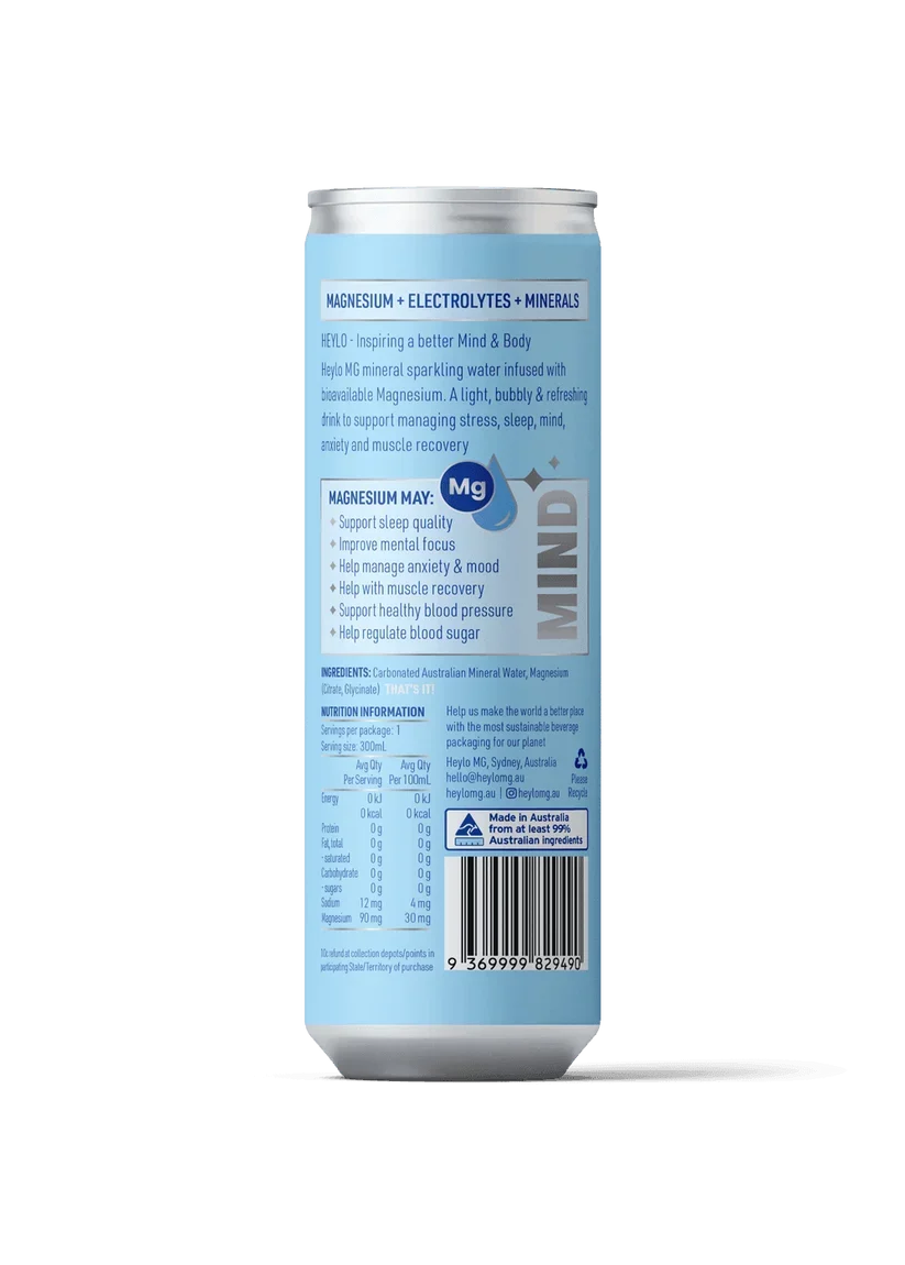 Magnesium Sparkling Water - Mind - Natural - 24 Pack