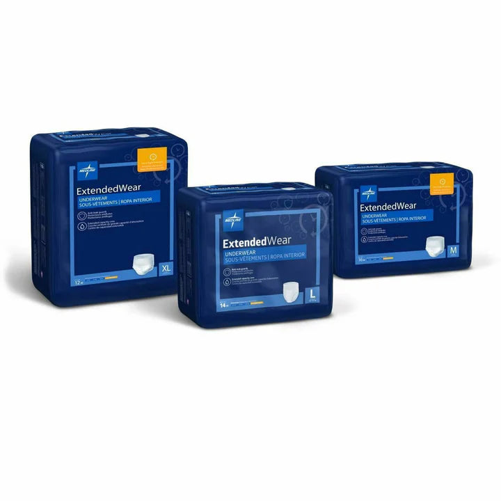 Medline Extended Wear Protective Underwear - All Sizes