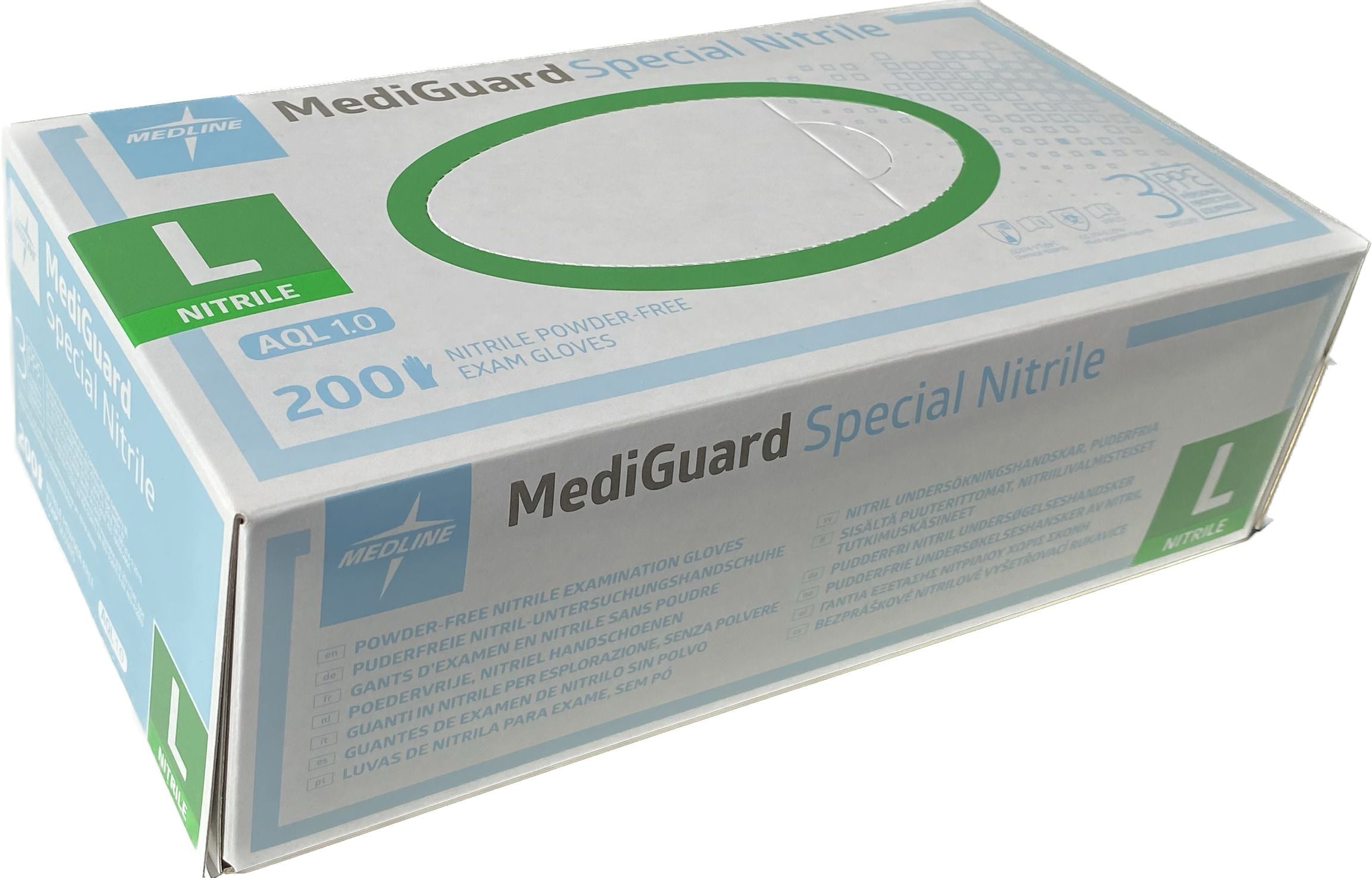 Medline Nitrile Powder Free Gloves - Blue