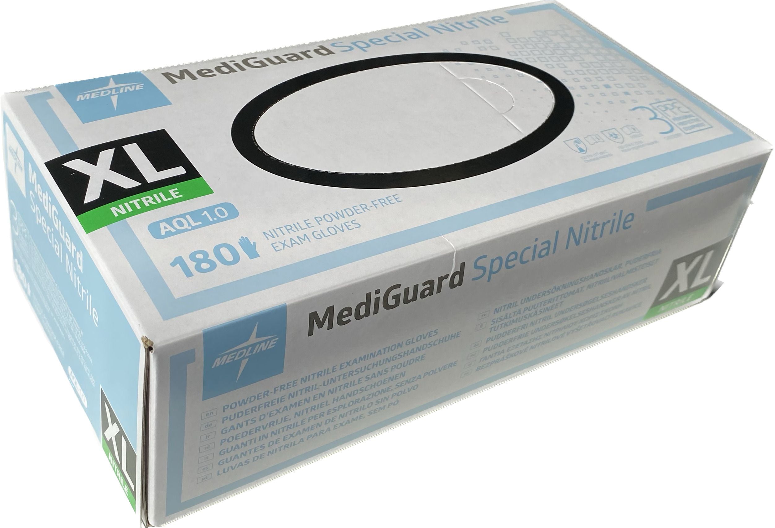 Medline Nitrile Powder Free Gloves - Blue