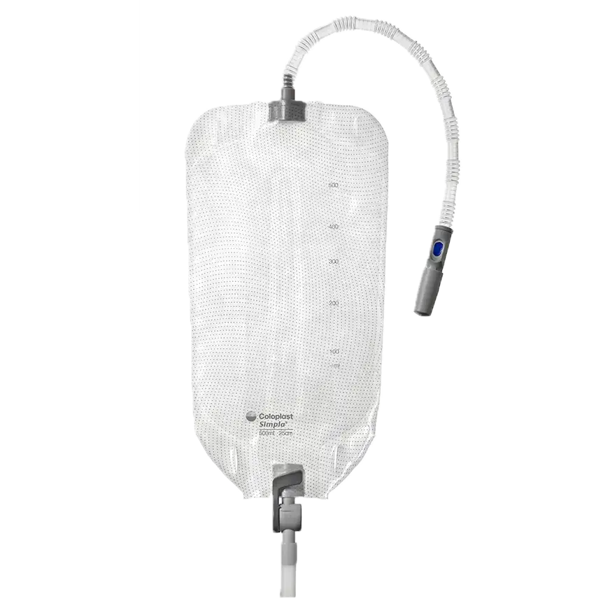 Simpla Profile Long Tube Leg Bag 50cm, 500ml (Non Sterile)